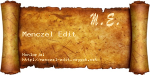 Menczel Edit névjegykártya